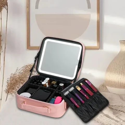 ORGANIZADOR DE MAQUILLAJE CON ESPEJO