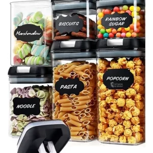 Set de frascos plasticos para alimentos